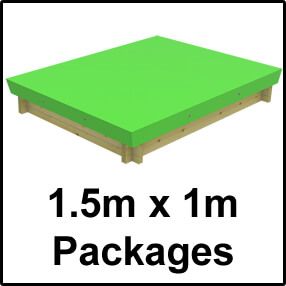 1.5m x 1m Sandpit Packages with Tarpaulin Cover