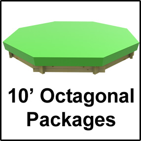 10ft Octagonal Sandpit Packages with Tarpaulin Cover