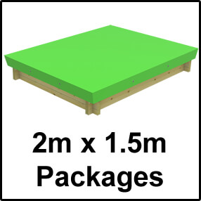 2m x 1.5m Sandpit Packages with Tarpaulin Cover