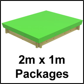 2m x 1m Sandpit Packages with Tarpaulin Cover