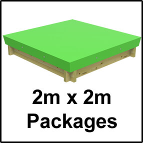 2m x 2m Sandpit Packages with Tarpaulin Cover