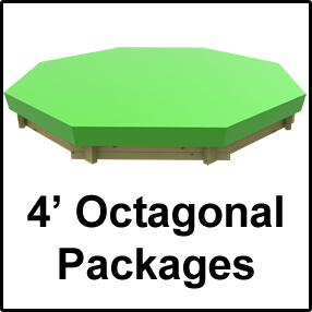 4ft Octagonal Sandpit Packages with Tarpaulin Cover