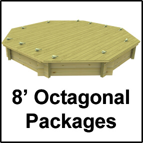 8ft Octagonal Sandpit Packages with Wooden Lid
