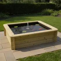 Wooden Pond 1.5m x 1.5m – 429mm Height – 27mm Thick Wall