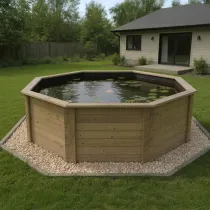Octagonal Wooden Pond - 10ft - 1099mm Height – 27mm Thick Wall