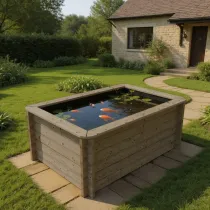 Wooden Pond 2m x 1m – 831mm Height – 44mm Thick Wall