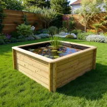 Wooden Pond 2m x 2m – 697mm Height – 44mm Thick Wall