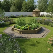 Raised Garden Bed – 10ft Octagonal – 295mm Height