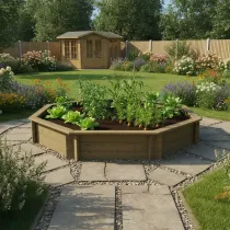 Raised Garden Bed – 10ft Octagonal – 429mm Height
