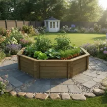 Raised Garden Bed – 10ft Octagonal – 697mm Height