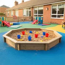 Wooden Sandpit - 10ft Octagonal – 295mm Height – 44mm Thick Wall