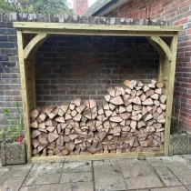 1.8m Narrow Wooden Log Store