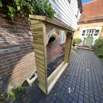 1.8m Narrow Wooden Log Store