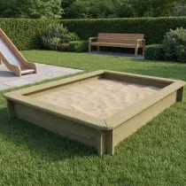 Wooden Sandpit - 2m x 1.5m – 295mm Height – 27mm Thick Wall