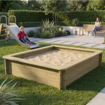 Wooden Sandpit - 2m x 1.5m – 429mm Height – 27mm Thick Wall