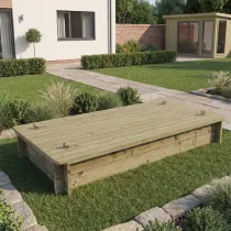 Wooden Sandpit - 2m x 1m – 295mm Height – 27mm Thick Wall - Inc Heavy Duty Lid
