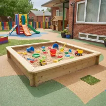 Wooden Sandpit - 2m x 2m – 295mm Height – 27mm Thick Wall