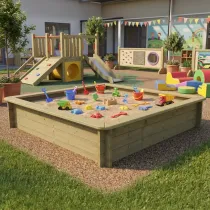 Wooden Sandpit - 2m x 2m – 429mm Height – 27mm Thick Wall