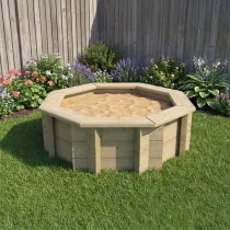 Wooden Sandpit - 4ft Octagonal – 429mm Height – 44mm Thick Wall