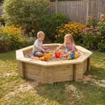 Wooden Sandpit - 4ft Octagonal – 429mm Height – 27mm Thick Wall