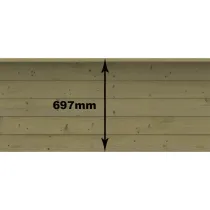 Octagonal-Wooden-Pond – 8ft - 697mm Height – 27mm Thick Wall