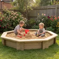 Wooden Sandpit - 6ft Octagonal – 295mm Height – 27mm Thick Wall