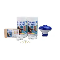 Clear & Safe 2kg of 20g Multi-Functional Chlorine Tablets Pool Kit