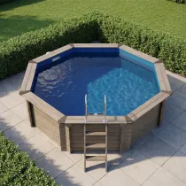 4.24m Octagonal Wooden Swimming Pool