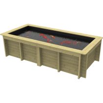 4m x 2m Wooden Koi Pond