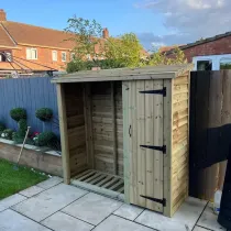 Heavy Duty Log Store with Tool Shed 6ft x 6ft