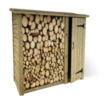 Heavy Duty Log Store with Tool Shed 6ft x 6ft