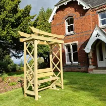 Decorative Tokyo Garden Arch with Ashcombe Bench