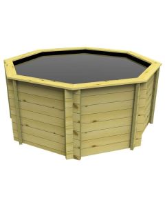 Octagonal Wooden Pond 12ft – 1099mm Height – 44mm Thick Wall
