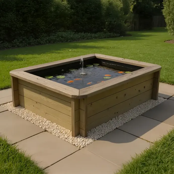 Wooden-Pond 1.5m x 1m - 429mm Height - 27mm Thick Wall