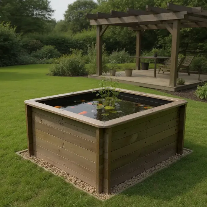 Wooden Pond 2m x 1.5m – 965mm Height – 44mm Thick Wall