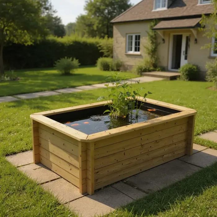Wooden Pond 2m x 1m – 693mm Height – 44mm Thick Wall