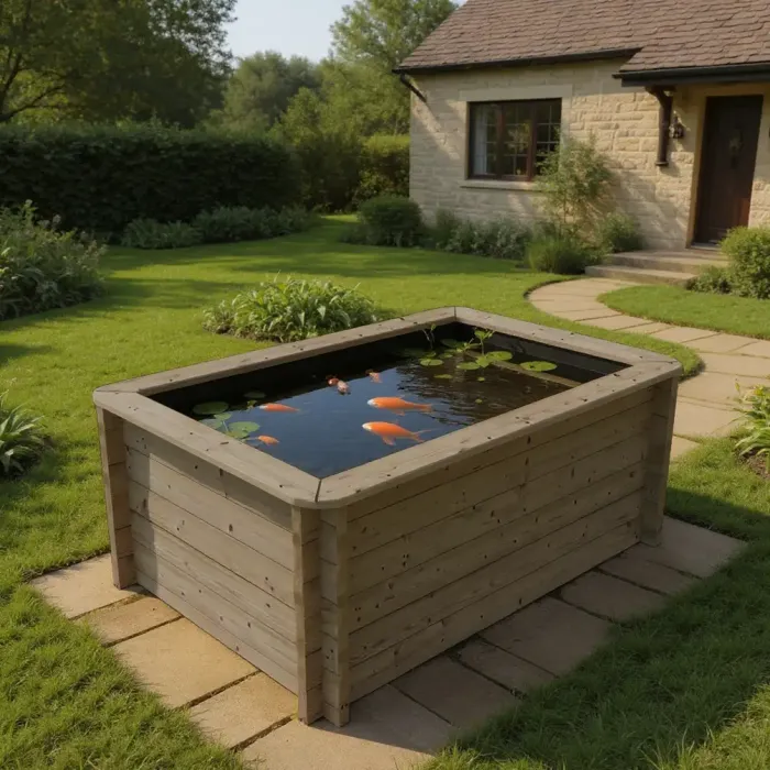 Wooden Pond 2m x 1m – 831mm Height – 44mm Thick Wall