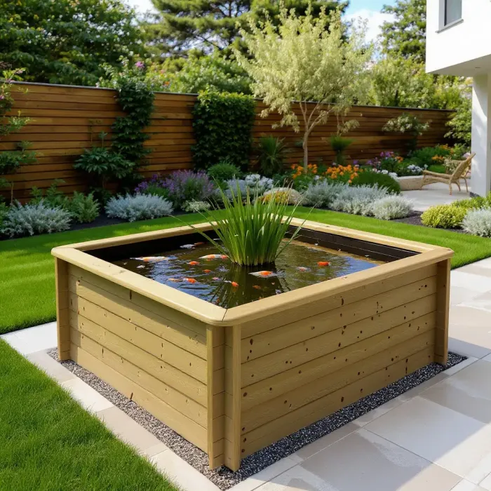 Wooden Pond 2m x 2m – 831mm Height – 44mm Thick Wall