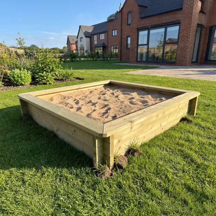 Wooden Sandpit - 1m x 1m – 295mm Height – 44mm Thick Wall