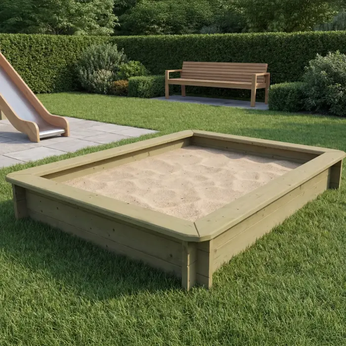 Wooden Sandpit - 2m x 1.5m – 295mm Height – 27mm Thick Wall