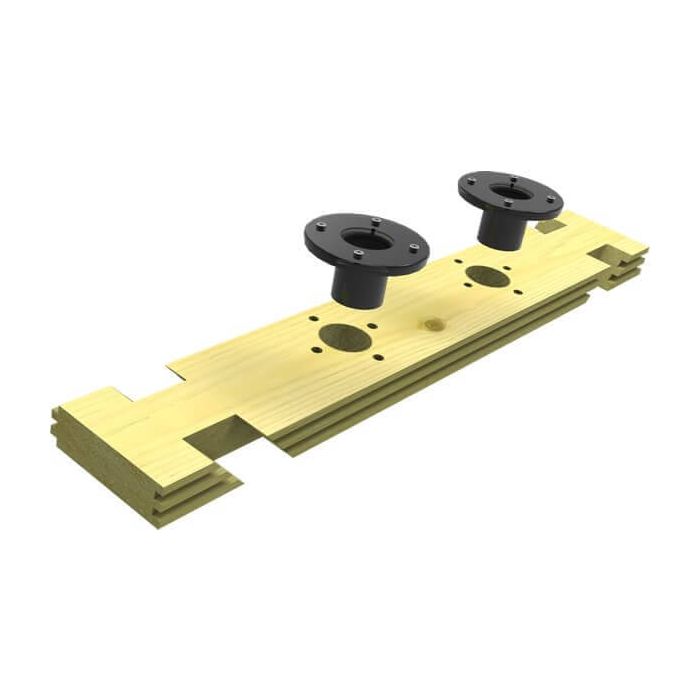 2m 44mm Filtration Plank with 2 x 1.5in holes including fittings