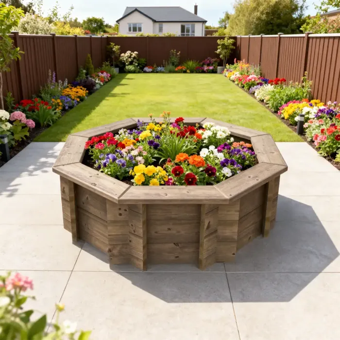 Raised Garden Bed – 4ft Octagonal – 429mm Height