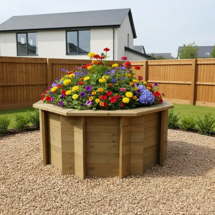 Raised Garden Bed – 4ft Octagonal – 563mm Height