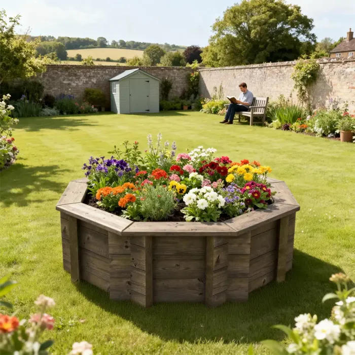 Raised Garden Bed – 4ft Octagonal – 429mm Height