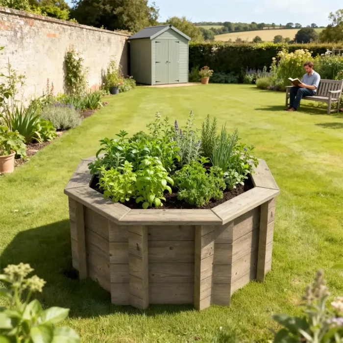 Raised Garden Bed – 4ft Octagonal – 563mm Height