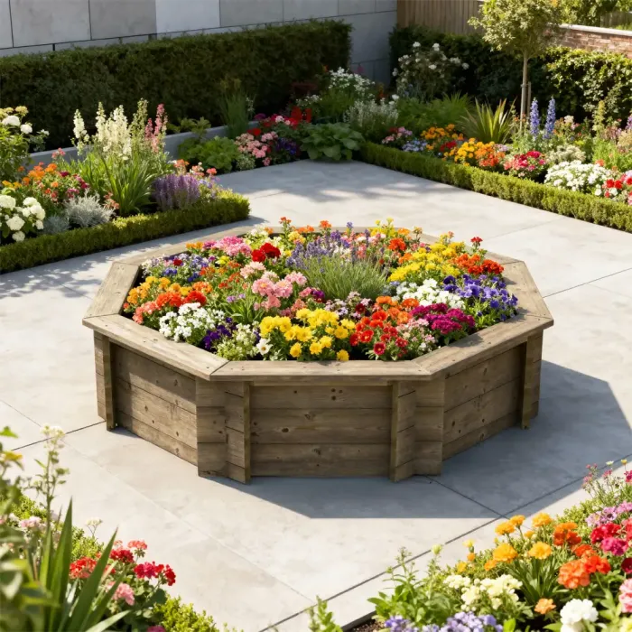 Raised Garden Bed – 6ft Octagonal – 429mm Height