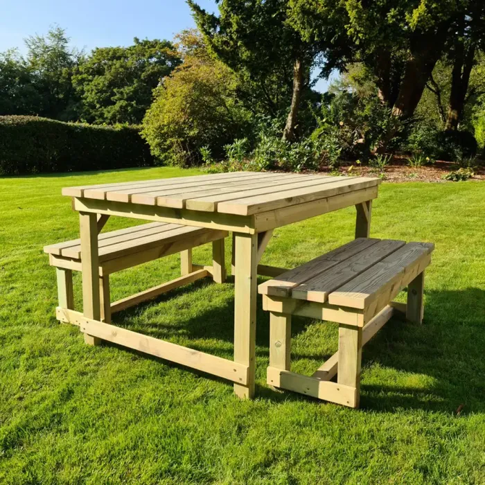 Butcher Table and Bench Set