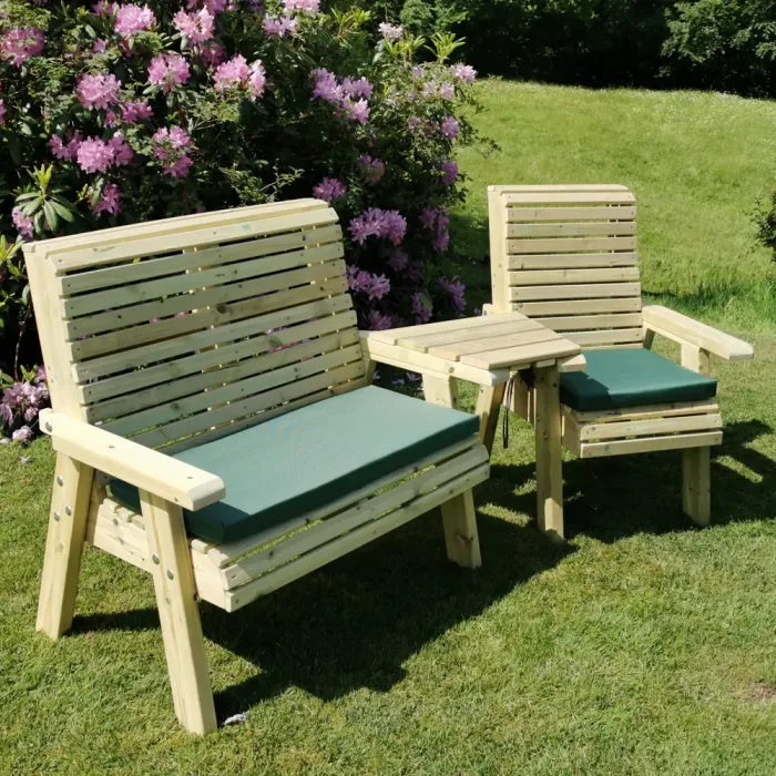 Ergo Trio Loveseat with Angled Tray