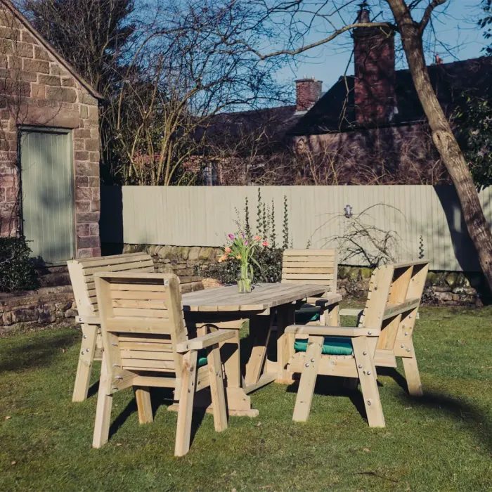 Ergo 8 Seater Table Set with 2 Chairs and 2 3 Seater Benches