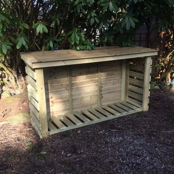 Heavy Duty Slatted Log Store 4ft x 5ft